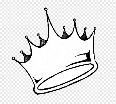 белая корона, рисунок корона короля, черно-белый, белый, карандаш, лист png  | PNGWing