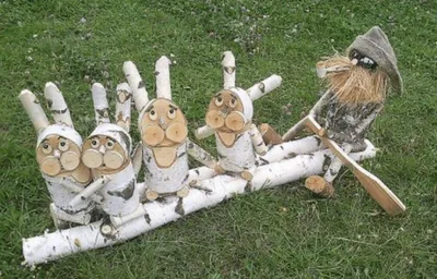 Фигурки из дерева | Wood log crafts, Nature crafts, Wood crafts