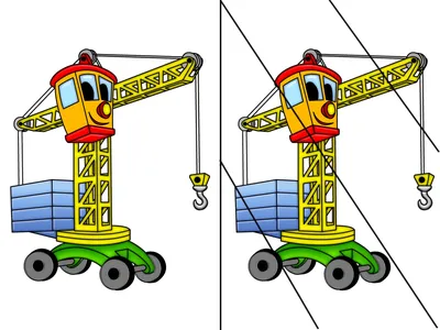 Подъемный кран рисунок для детей - 72 фото
