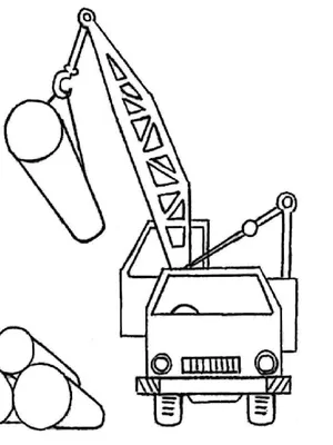 Раскраски Подъемный кран распечатать бесплатно в формате А4 (26 картинок) |  RaskraskA4.ru