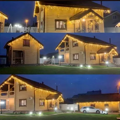 Façade lighting of the country house. Подсветка фасада загородного дома. |  Дом, Архитектура, Дом снаружи