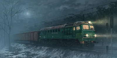 Train going through the city Stock Illustration by ©illustrator_hft  #162017956
