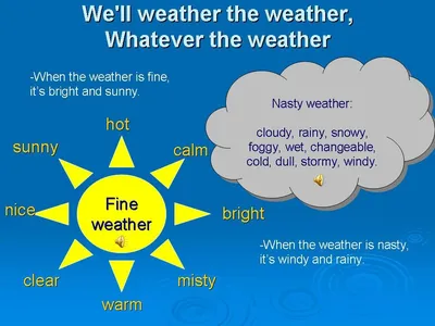 Rainbow English 4 класс. Учимся говорить о погоде. What's the weather like  today? - YouTube