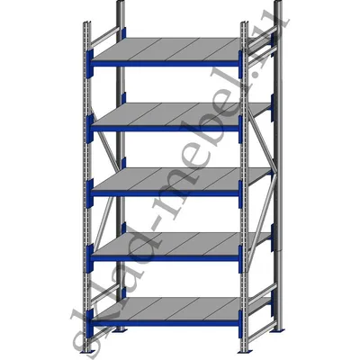 Стеллаж с 5 полками Стандарт 2400x1000x400 мм,(для дома, кладовки, балкона,  магазина,офиса) - купить в Киеве и Украине | Skladsystems