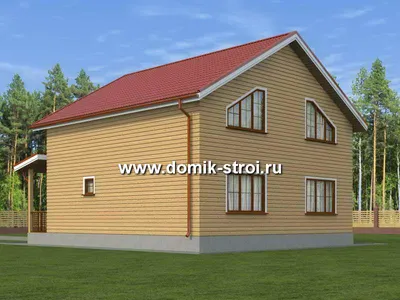 Каркасный дом в полтора этажа 6х6, проект К-36 под ключ, цена строительства  в Москве