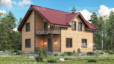 Каркасный дом 6х6 полтора этажа - проект дома 72 кв, цена, фото -  Строительство в Нижнем Новгороде