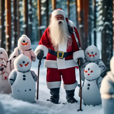 Дед мороз и его помощники …» — создано в Шедевруме