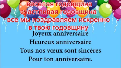 Поздравление с днем рождения на французском - 64 фото