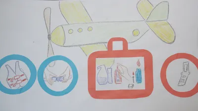 Эскиз плаката \"Правила безопасности в самолете\" | Kidside.ru