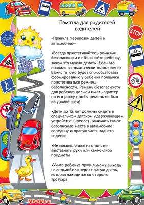 Правила безопасности в автомобиле