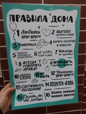 Табличка \"Правила дома\": шаблоны, примеры макетов и дизайна, фото