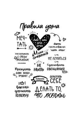 Оригинальный семейный подарок \"Правила дома\"🏡 Картина на холсте «Правила  дома» размером 40×50 см — интересное.. | ВКонтакте