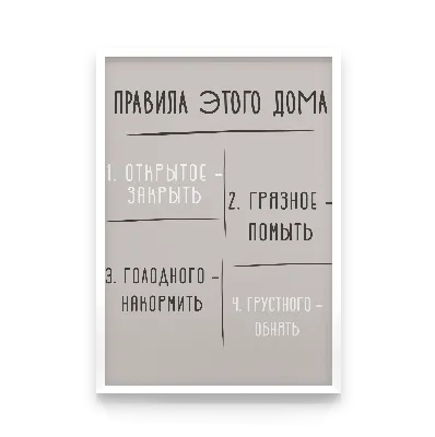 Картина на холсте \"Правила дома\" на голубом 40х50 см (4653909) - Купить по  цене от 281.00 руб. | Интернет магазин SIMA-LAND.RU