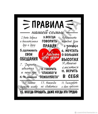 Постер правила семьи 🥰... - _metrika_belarus_mosty_ | Facebook