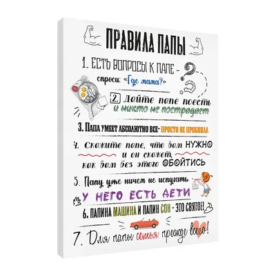 Постер Правила Папы №1: продажа, цена в Чернигове. Картины от  \"Интернет-магазин \"ЕXCLUSIVE\"\" - 1832229363