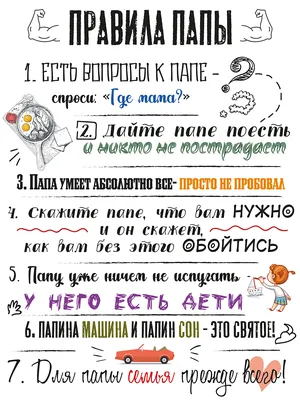 Картина на холсте \"Правила папы\" 30х40 см / \"Правила семьи\" / постер для  интерьера / декор для дома | AliExpress