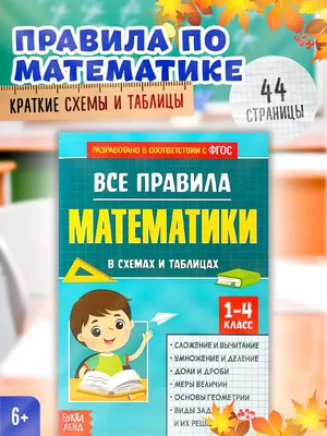 Буква-Ленд Все правила математики с примерами для 1-4 классов