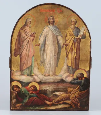 Купить старинную Икону Преображение Христово в антикварном магазине Оранта  в Москве артикул 462-21
