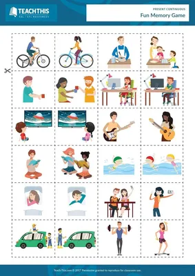 Pin by Zacnité Santos Guadarrama on Present Continuous Activities and  exercises | Free time activities, Learning english for kids, Language  activities