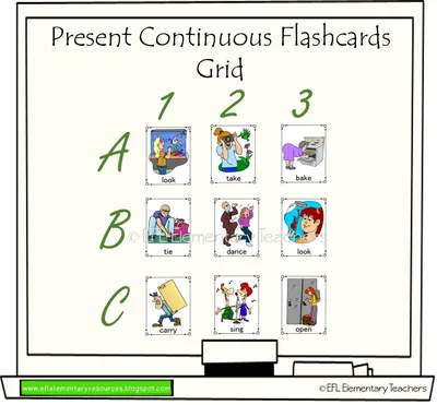 Present Continuous Flashcards for Elementary ESL – Bilingual Marketplace