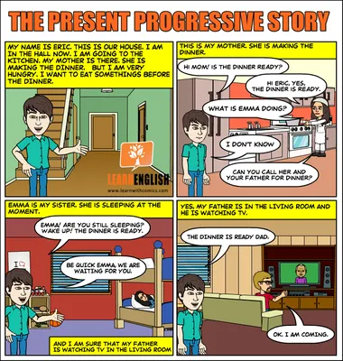 Picture description to practise the present continuous tense. - ESL  worksheet by cunliffe