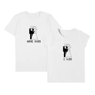 Смешные парные хлопковые футболки с надписью, футболка на свадьбу, Подарок  на годовщину, футболка для пары | AliExpress