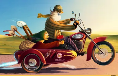 мотоцикл :: на дачу / смешные картинки и другие приколы: комиксы, гиф  анимация, видео, лучший интеллектуальный юмор.