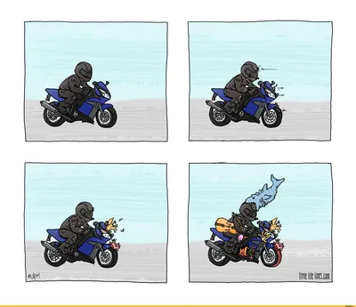 Прикольные рисунки мотоциклистов (25 фото) » Рисунки для срисовки и не  только