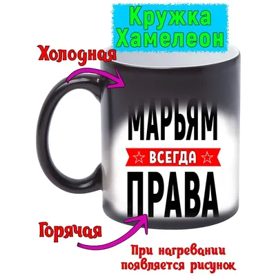 Кружка Марьям всегда права - серебристого цвета — купить в  интернет-магазине по низкой цене на Яндекс Маркете