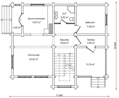 Проект дома 10 на 12 с мансардой 140 кв.м - Q1v5 | Qproject