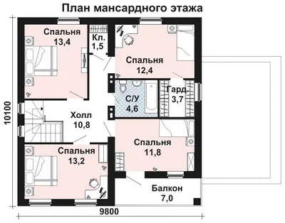 Проект: Дом 10 на 12 из бруса. 202 м2 – цена, характеристики, комплектация