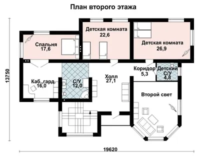 планировка двухэтажного дома с круглым эркером 2 этаж | Двухэтажные дома,  Планы дома мечты, Дом