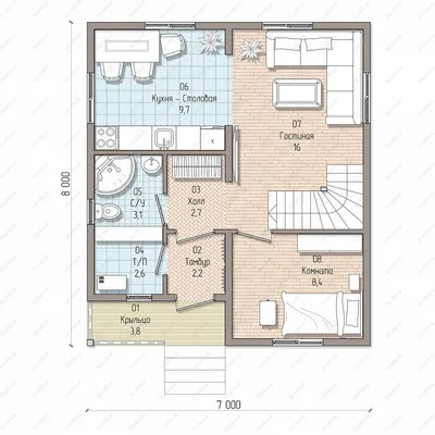 План дома B-143 Проект классического двухэтажного дома с эркером от  архитектурного бюро Houses100 | Двухэтажные дома, Проекты домов,  Архитектура домов