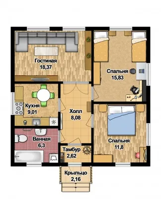 Дега» - стильный, компактный дачный дом: цены, план, фото. Купить проект  372С