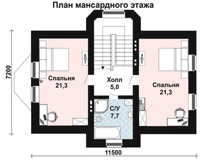 План 2 этажа 2х этажного загородного дома до 150м2 | Двухэтажные дома, Дом,  2-этажные дома