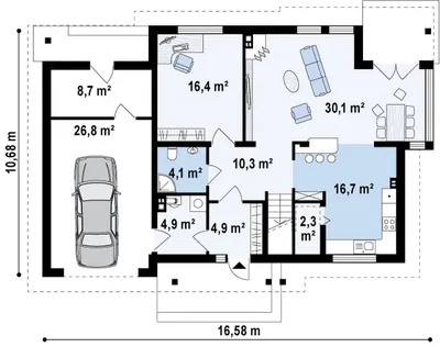 117A «Вилла «Эдельвейс» - проект элитного двухэтажного дома, план со вторым  светом, в классическом стиле: цена | Купить готовый проект с фото и  планировкой