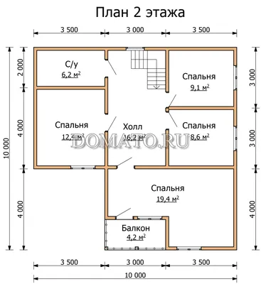 планировка двухэтажного дома в европейском стиле 2 этаж | Двухэтажные дома,  Дом, Планы фермерских домов