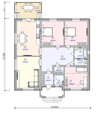 Готовый план частного дома 13 на 14 метров до 150 кв.м. | Архитектурное  бюро \"Беларх\" - Авторские проекты планы домов и коттеджей