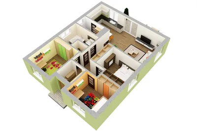 Проекты одноэтажных домов и коттеджей | Каталог 1 этажных домов - планы,  эскизы, фото