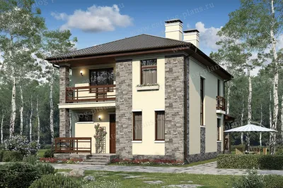 Проект простого уютного одноэтажного дома с двумя спальнями | DOM4M Украина  | Компания ДОМ4М в Украине