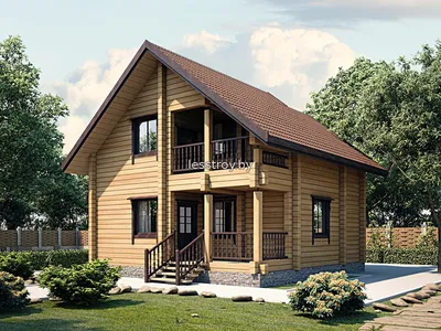 Дом 6х9 деревянный из бруса, проект, план, цена