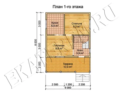 Проект деревянного дома 151,1 кв.м 9,7х9,8м с гаражом и мансардой