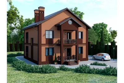 Проект дома 10х10 с эркером - самый популярный проект из газобетона! |  Arplans.ru - проекты домов | Дзен