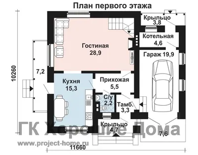 Проект двухэтажного дома AS-2295 из бруса с террасой, эркером и балконом