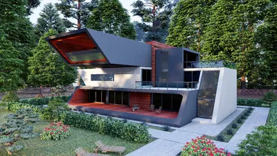 Архитектура будущего: футуристический загородный дом