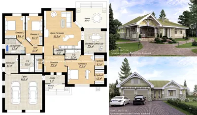 Проекты одноэтажных домов с планировками и кол-вом материалов
