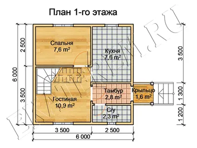 Проект дома из бруса с сауной и просторной комнатой отдыха на цокольном  этаже D1812 | Каталог проектов Домамо