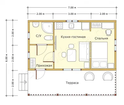 DTW0060 – проект одноэтажного дома из бруса с сауной и 4 спальнями до 150  кв м