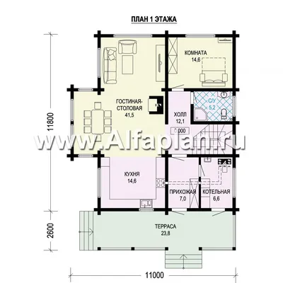 Проект дома Б-11 размерами 8х8,5 с ценой и фото в Екатеринбурге