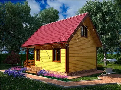 Проект дома из бруса 6 на 8 с мансардой в Улан-Удэ | Проект деревянного дома  Н-9 - 526 000 рублей - Екатерем